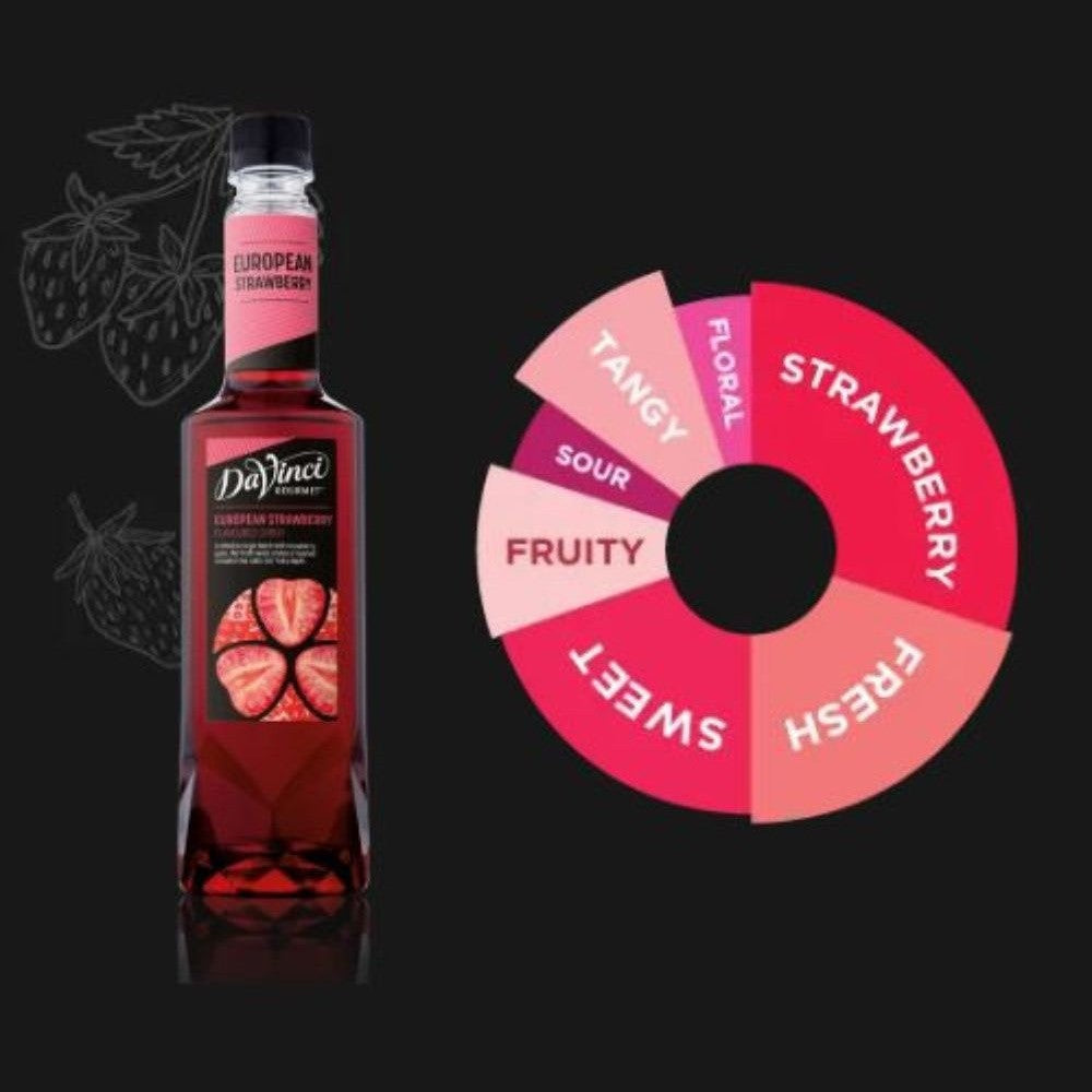 DVG DaVinci European Strawberry Flavoured Syrup - 750ml