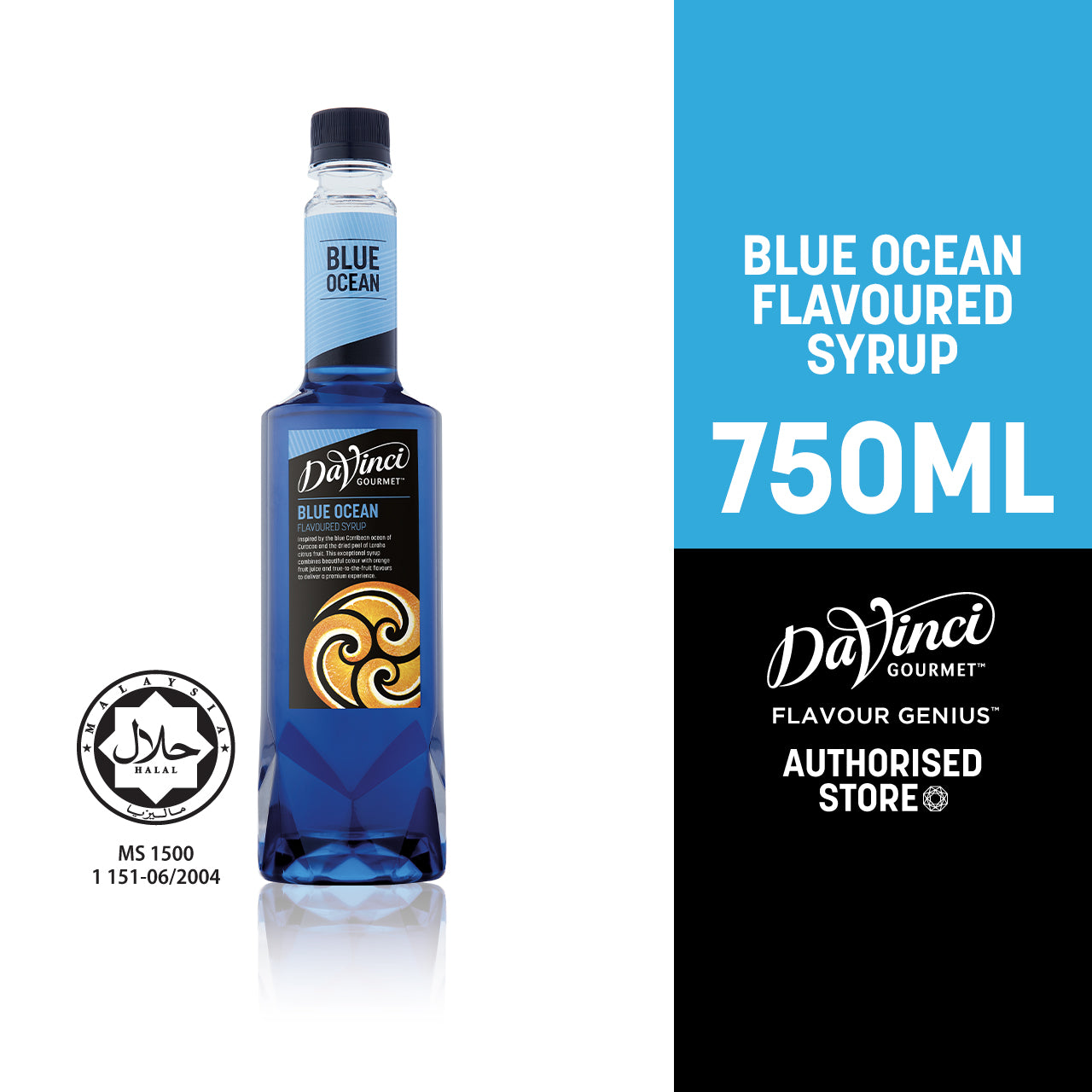 DVG DaVinci Gourmet Blue Ocean Flavoured Syrup - 750ml