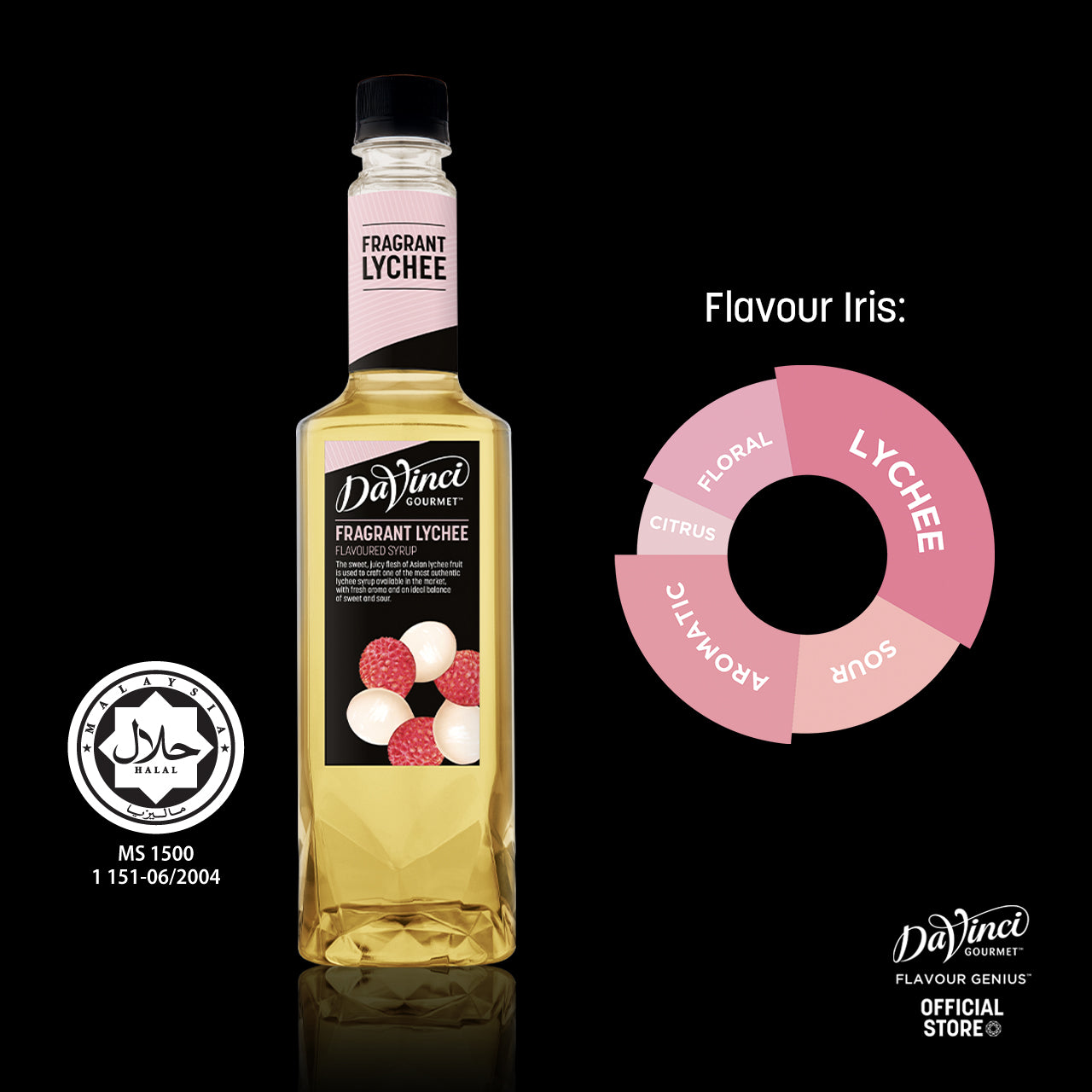 DVG DaVinci Gourmet Fragrant Lychee Flavoured Syrup - 750ml
