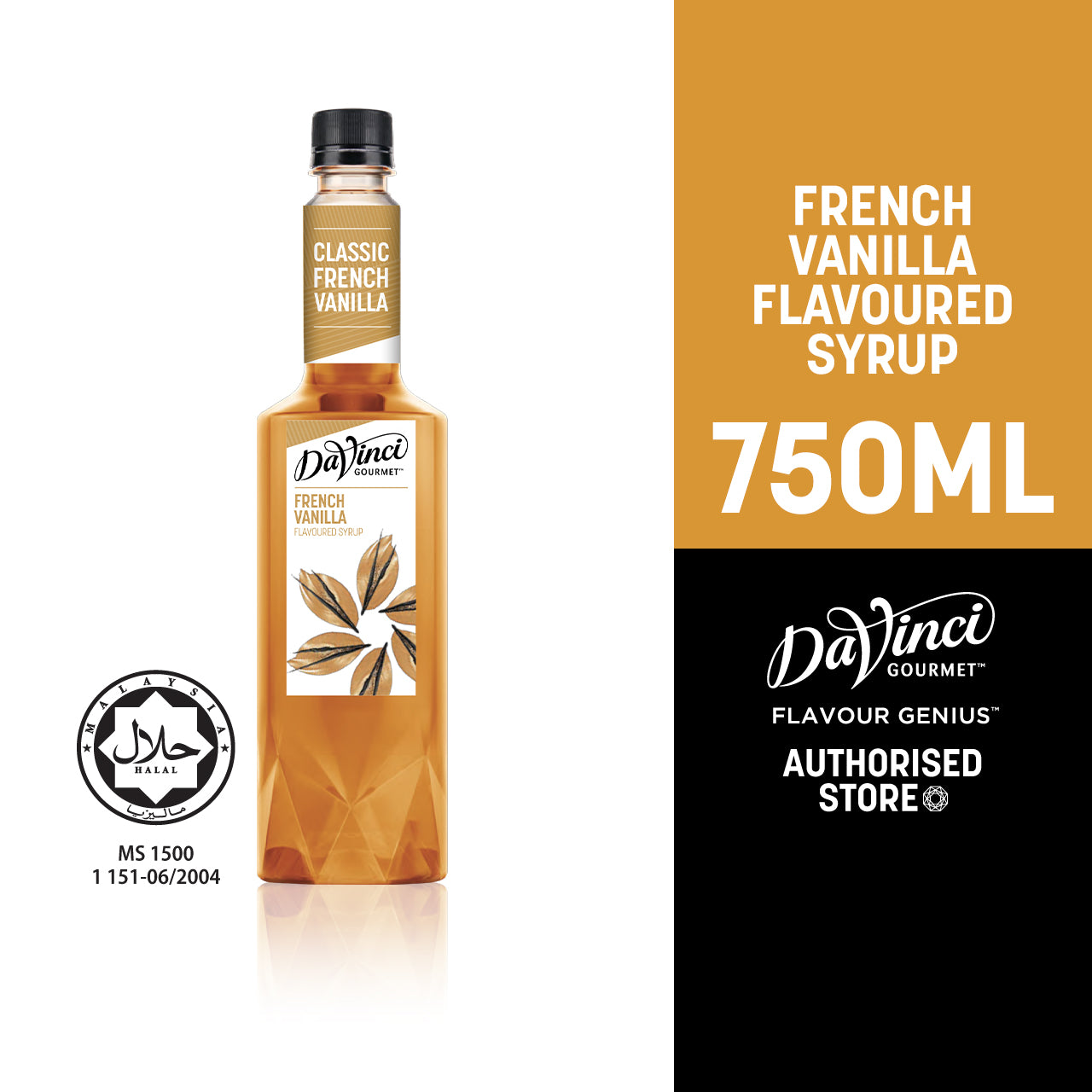 DVG DaVinci Gourmet French Vanilla Flavoured Syrup - 750ml
