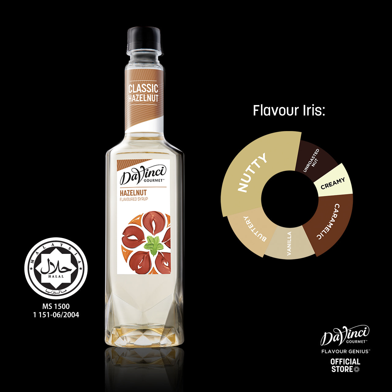 DVG DaVinci Gourmet Hazelnut Flavour Syrup - 750ml