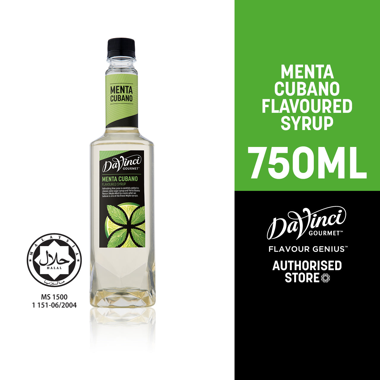 DVG DaVinci Gourmet Menta Cubano Flavoured Syrup - 750ml