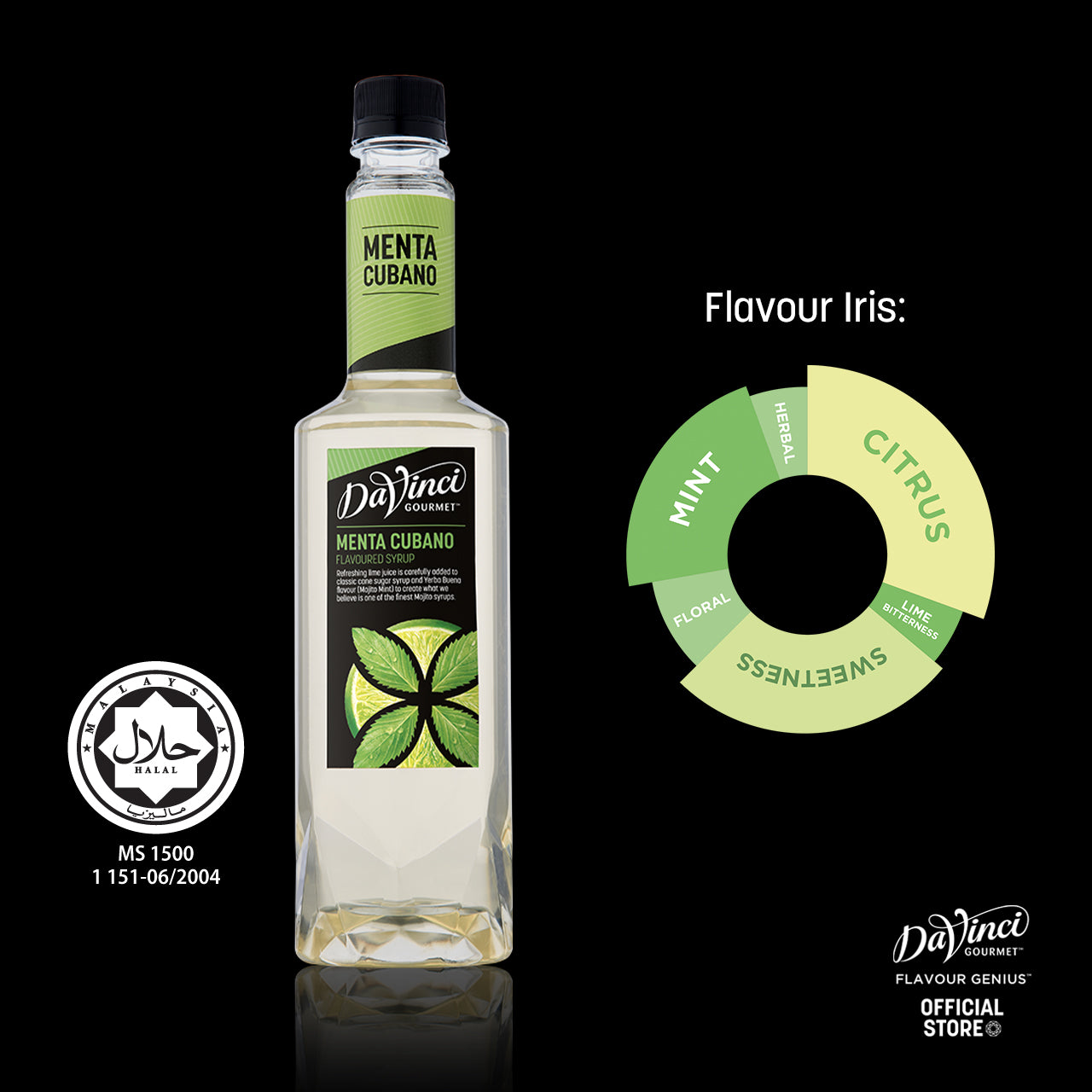 DVG DaVinci Gourmet Menta Cubano Flavoured Syrup - 750ml