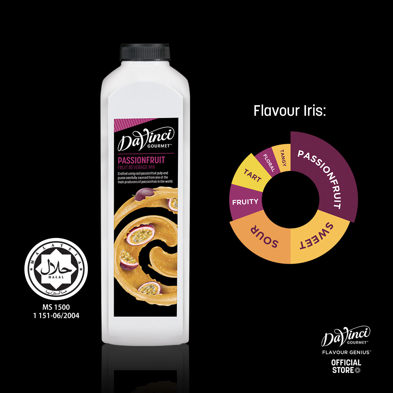 DVG DaVinci Gourmet Passionfruit Fruit Beverage Mix Syrup - 1L