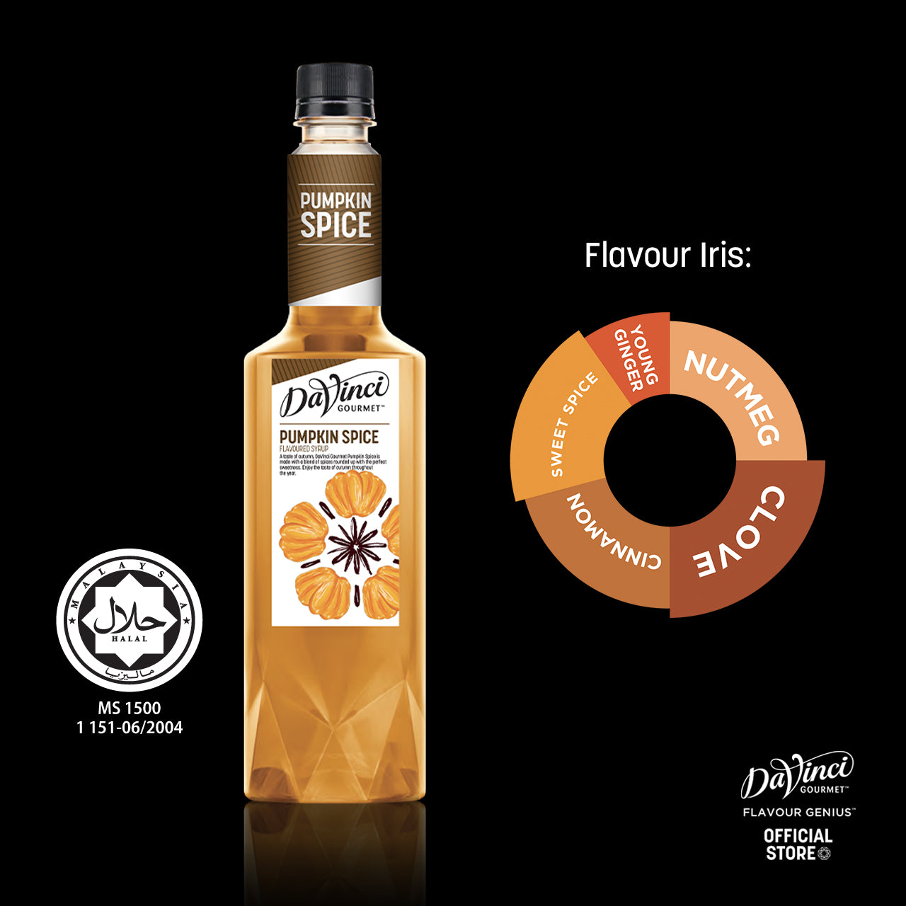 DVG DaVinci Gourmet Pumpkin Spice Flavoured Syrup - 750ml