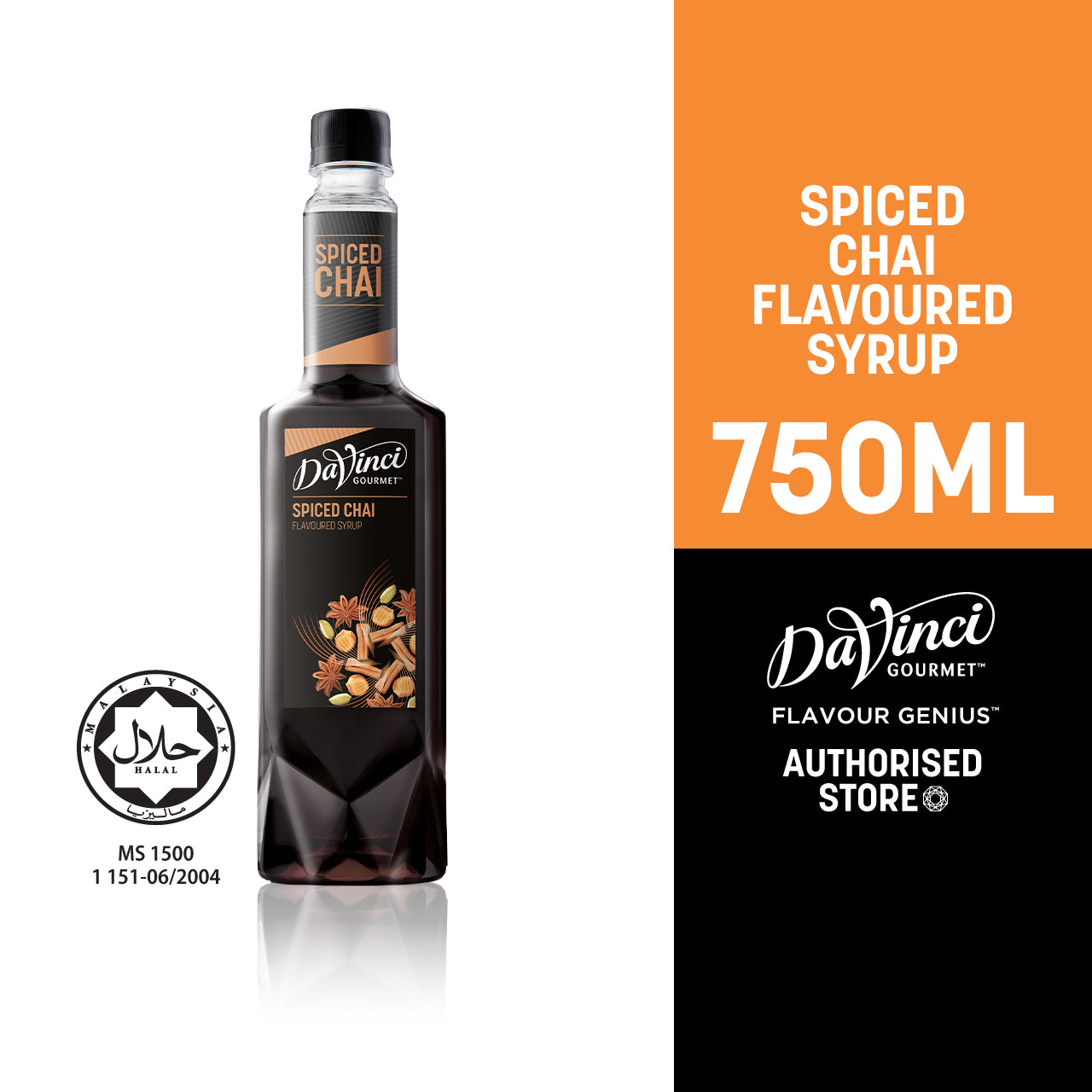 DVG DaVinci Gourmet Spiced Chai Flavour Syrup - 750ml