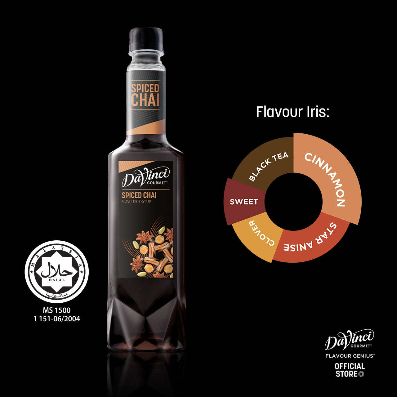 DVG DaVinci Gourmet Spiced Chai Flavour Syrup - 750ml