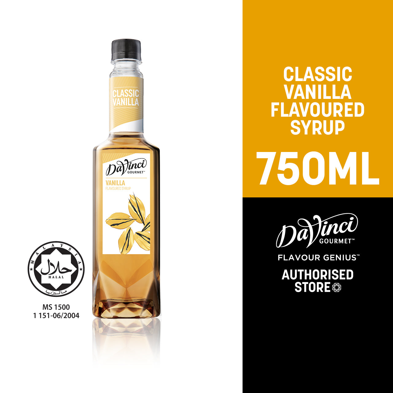 DVG DaVinci Gourmet Vanilla Flavour Syrup - 750ml