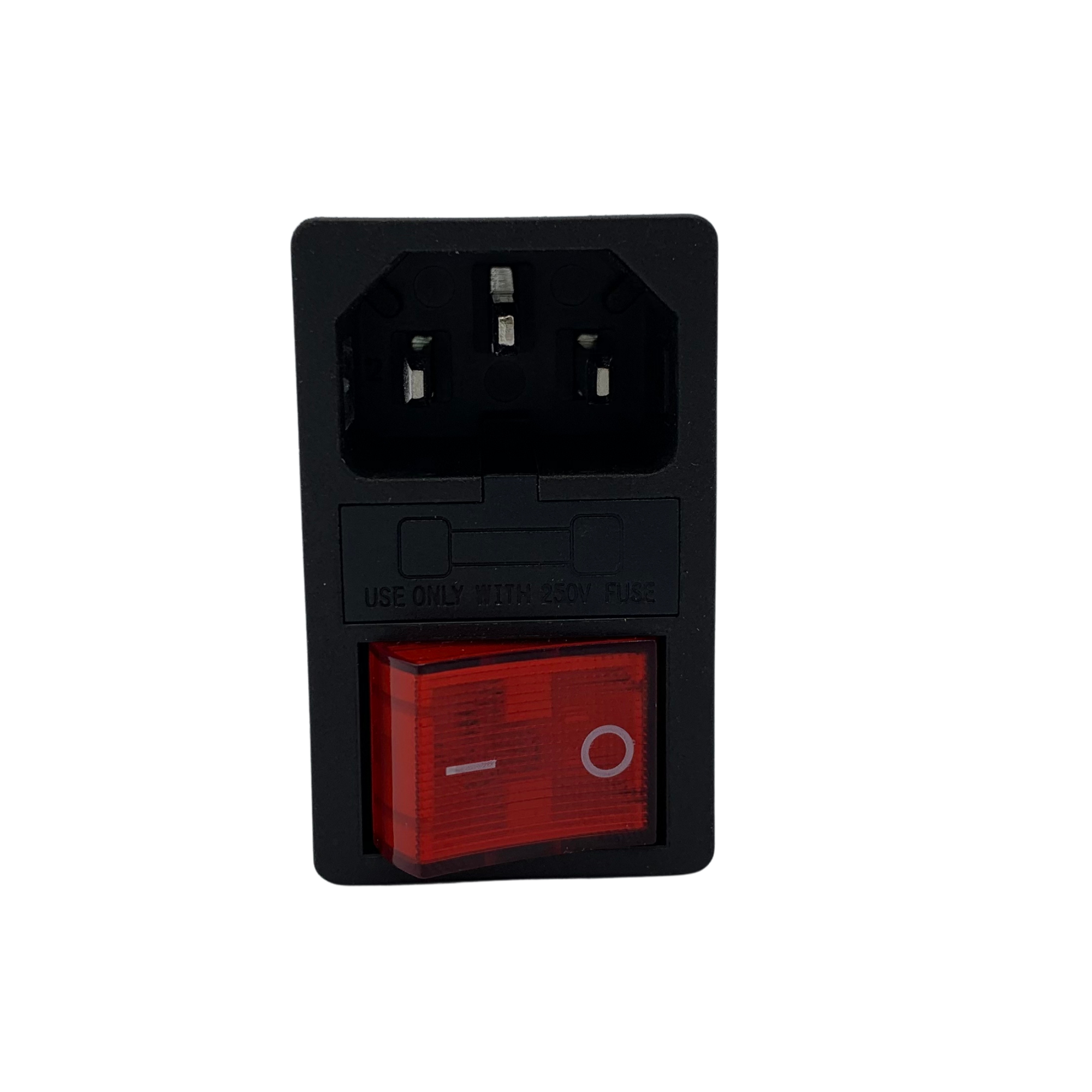 Power socket with on/off switch (incl. 2 fuses) (detachable power cable) - 11036