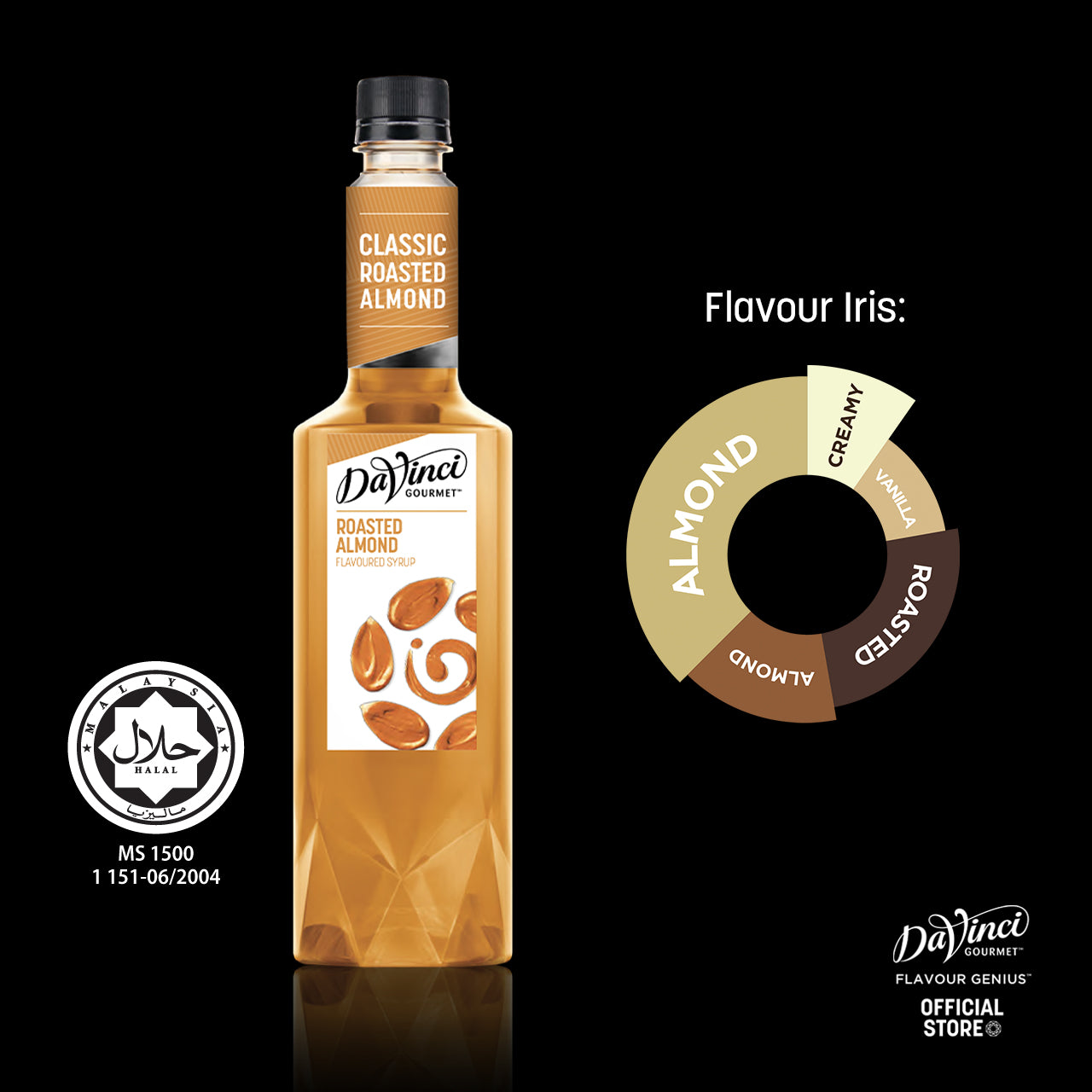 DVG DaVinci Gourmet Classic Roasted Almond Flavoured Syrup - 750ml