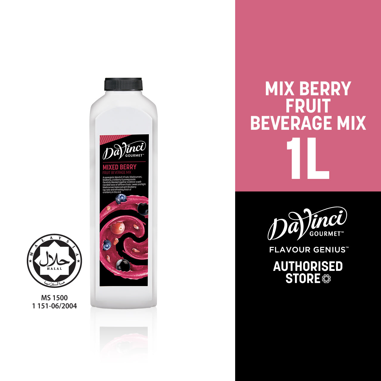 DVG DaVinci Gourmet Mixed Berry Fruit Beverage Syrup - 1L