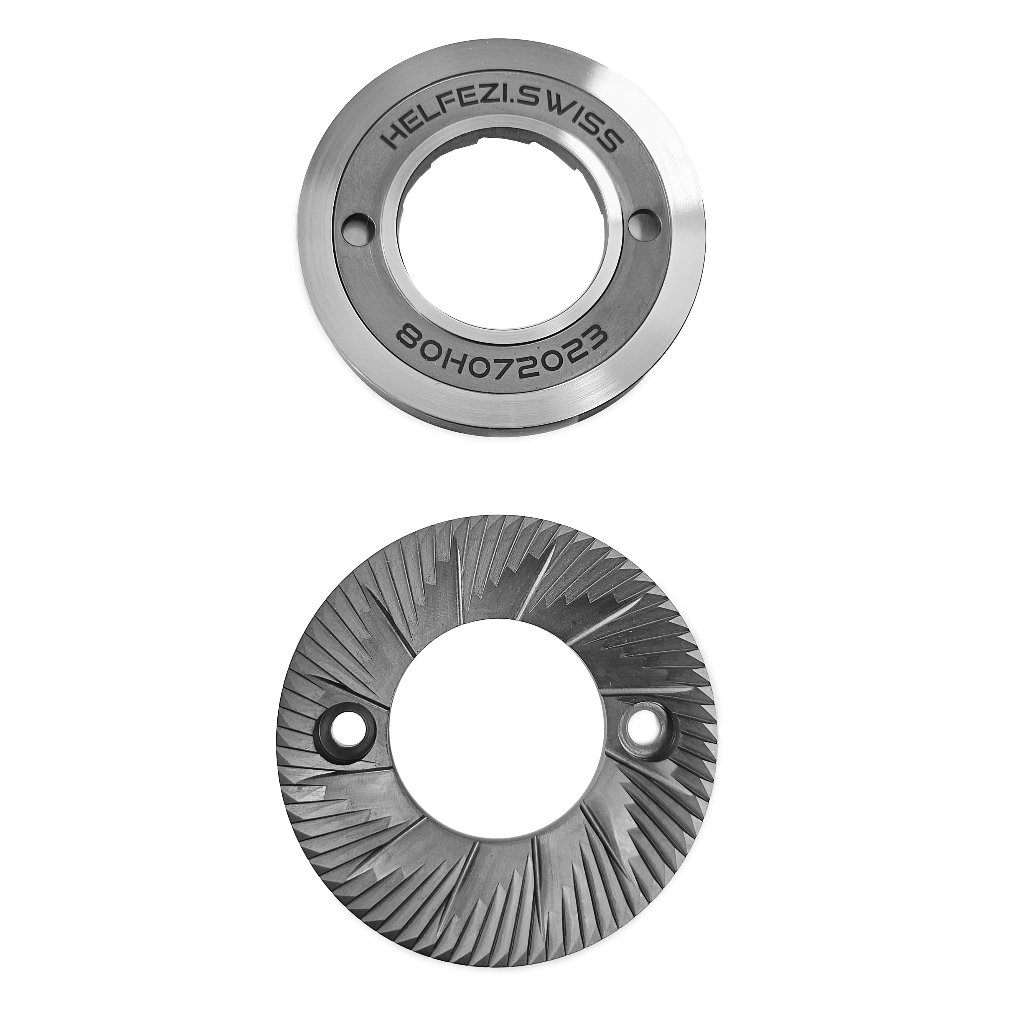 Helfezi 80mm Steel Burrs Ultra Precise Geometry For Mahlkonig E80S And 804/807 Grinders