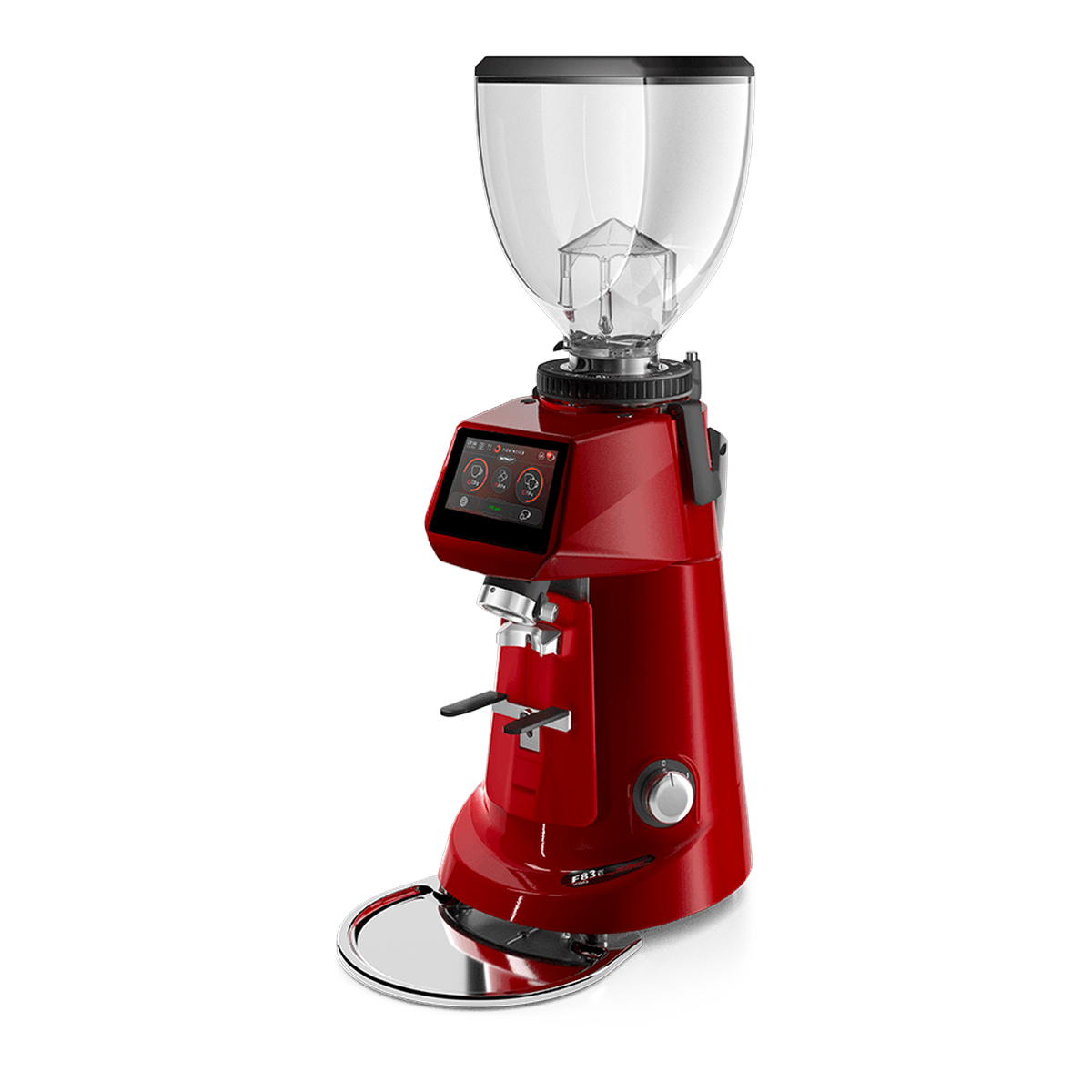 Fiorenzato F83 E PRO ADAPT coffee grinder in Glossy Red